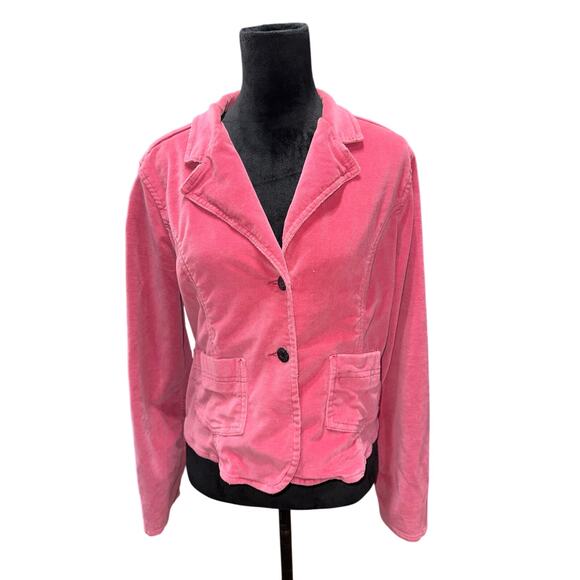 BB Dakota Women’s Velvet Blazer Jacket 2 Button Cropped Pink XL Fairy Grunge Y2K - Picture 1 of 10